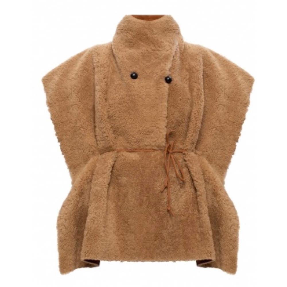 Isabel Marant shearling Cape Poncho Jacket 
Size Small